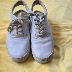 Keds, white, leather, sling back sneakers, size 7.5